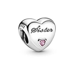 Heart-Shaped 'Sister' Pandora Charm